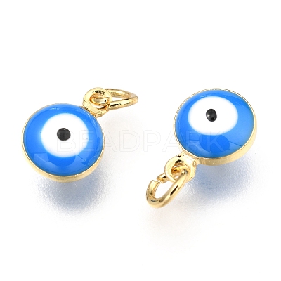 Brass Enamel Beads X-KK-B024-02G-A-1