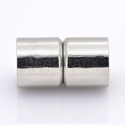 Column Brass Magnetic Clasps with Glue-in Ends X-KK-D351-1