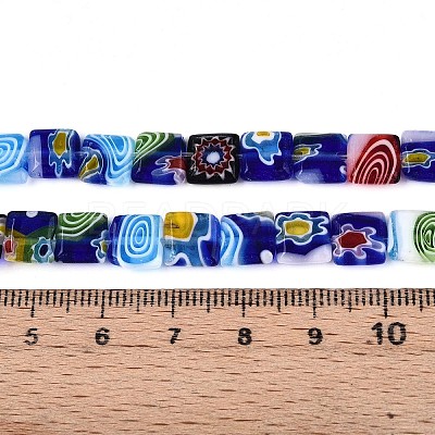Handmade Millefiori Lampwork Beads Strands LAMP-T021-30A-1