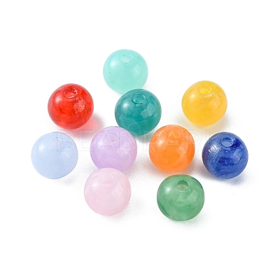 200Pcs 10 Colors  Imitation Gemstone Acrylic Beads OACR-FS0001-19-1