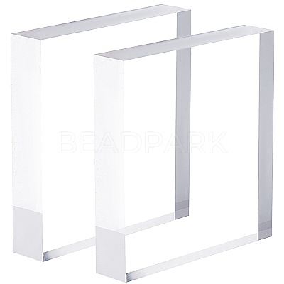 2Pcs Transparent Acrylic Display Decorations DJEW-CN0001-50-1
