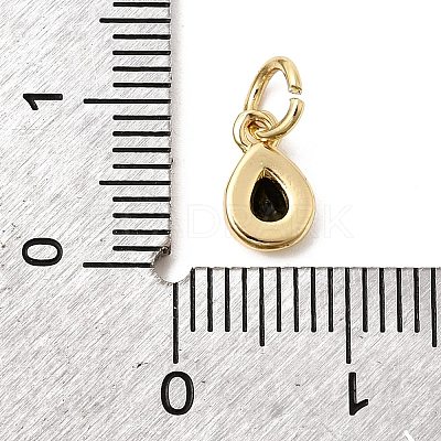 Brass Cubic Zirconia Charms KK-G554-02E-05-1