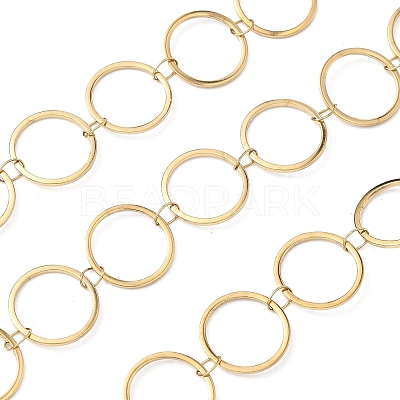 304 Stainless Steel Ring Link Chains CHS-G044-05G-04-1