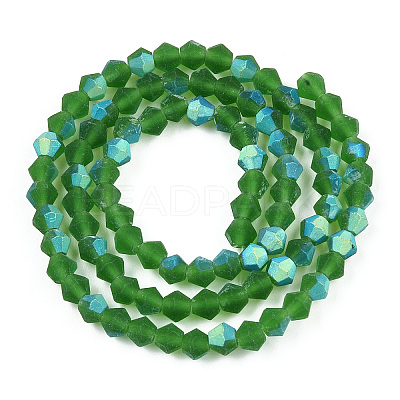 Imitate Austrian Crystal Bicone Frosted Glass Beads Strands EGLA-A039-T3mm-MB25-1