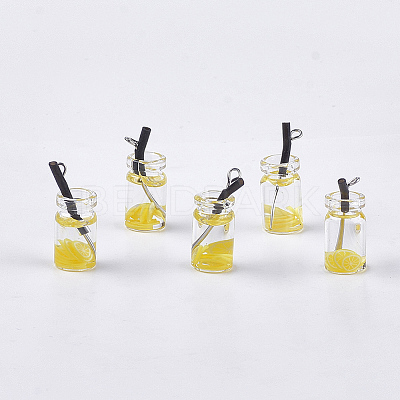 Glass Bottle Pendants CRES-N017-06D-1