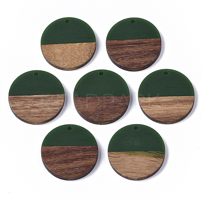 Resin & Wood Pendants RESI-S358-02B-22-1