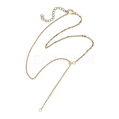 Adjustable 304 Stainless Steel Mixed Chain Lariat Necklace Making AJEW-JB01636-1