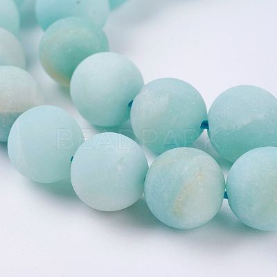 Natural Amazonite Beads Strands G-J376-19F-10mm-1