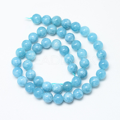 Natural Blue Quartz Beads Strands G-R345-8mm-29-1-1