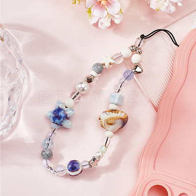 Resin & Acrylic Mobile Straps HJEW-WH20012-06-1
