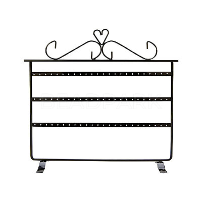 Triple Levels Rectangle Iron Earring Display Stand CON-PW0001-153B-1