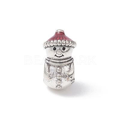 Christmas Theme Alloy Enamel European Beads MPDL-Q213-10AS-1