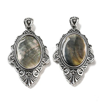 Natural Black Lip Shell Big Pendants FIND-Z032-02A-1