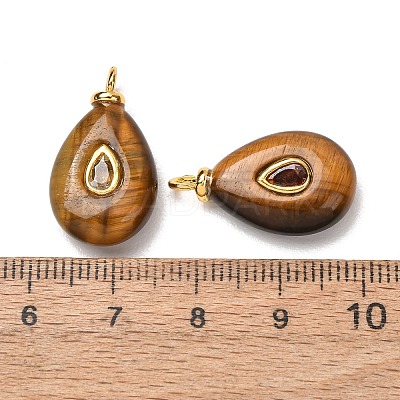 Natural Tiger Eye Pendants GG-CBAA798-01G-07-1