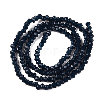 Opaque Solid Color Imitation Jade Glass Beads Strands EGLA-A044-P1mm-D16-1