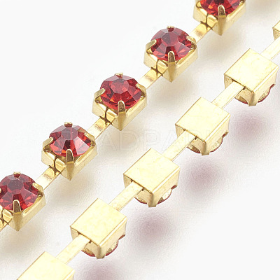 Brass Rhinestone Strass Chains CHC-S16-01C-1