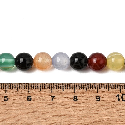 Natural Agate Beads Strands X-G-F417-05-8mm-1