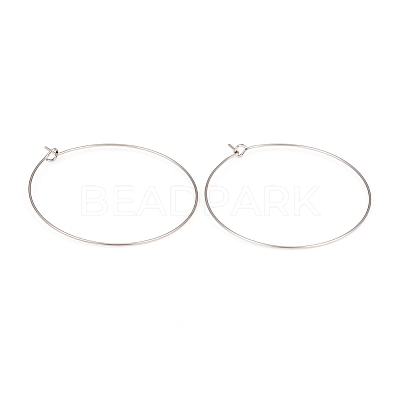 316L Surgical Stainless Steel Hoop Earring Findings STAS-G229-07P-06A-1