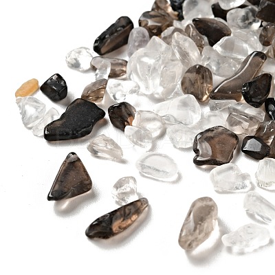 Natural Quartz Crystal & Smoky Quartz Beads G-D472-06-1