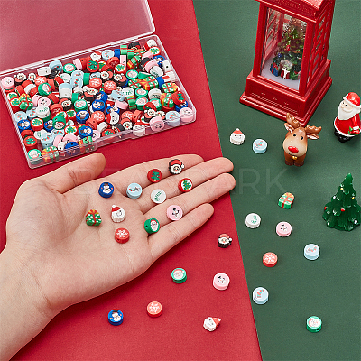220pcs 11 styles Handmade Polymer Clay Beads CLAY-SC0001-84-1
