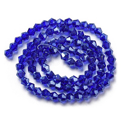 Transparent Electroplate Glass Beads Strands GLAA-F029-3mm-C06-1