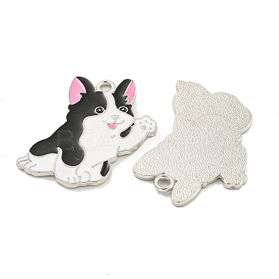 Rack Plating Alloy Enamel Pendants ENAM-Z014-01P-09-1