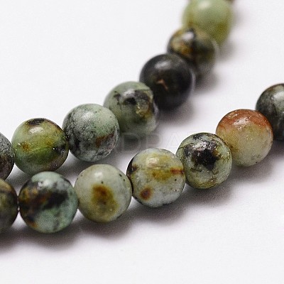 Natural African Turquoise(Jasper) Beads Strands G-D840-90-4mm-1