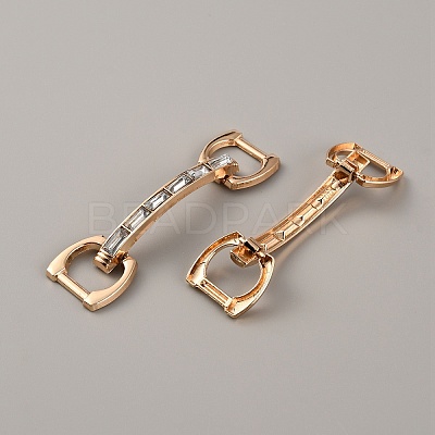 Zinc Alloy Rhinestone Shoe Buckle Clips FIND-WH0128-70KCG-1