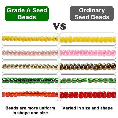 12/0 Grade A Baking Paint Glass Seed Spacer Beads X-SEED-Q009-FJX02-1