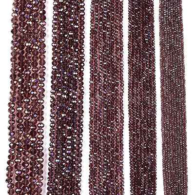 Electroplate Glass Beads Strands EGLA-A044-T6mm-B13-1