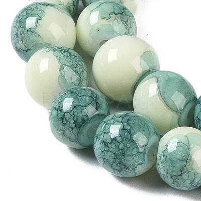 Baking Paint Glass Bead Strands GLAA-H031-01A-07-1