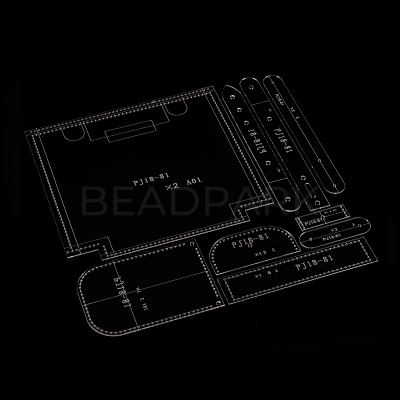 DIY Leather Shoulder Bag Acrylic Template TOOL-L007-06-1