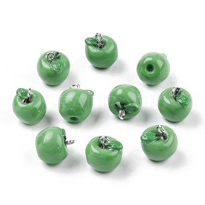 Apple Resin Charms X-RESI-R184-04-1