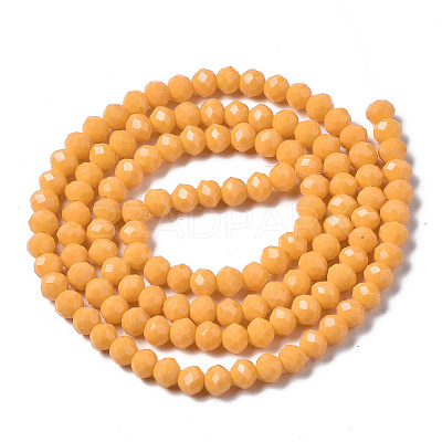 Opaque Solid Color Glass Beads Strands EGLA-A034-P6mm-D21-1