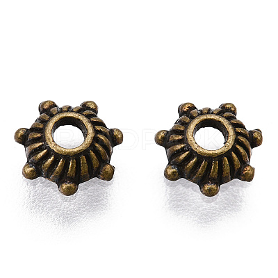 Tibetan Style Zinc Alloy Bead Caps MLF0514Y-01-1
