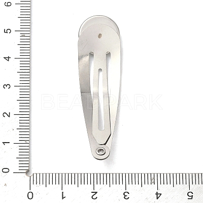 304 Stainless Steel Snap Hair Clip Finding STAS-B126-01A-P-1