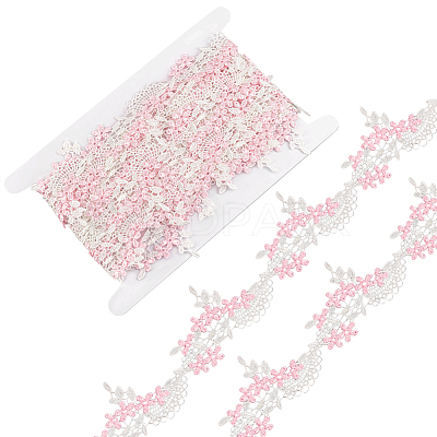 4.75~5 Yards Polyester Embroidery Lace Trim OCOR-FG0001-99A-1