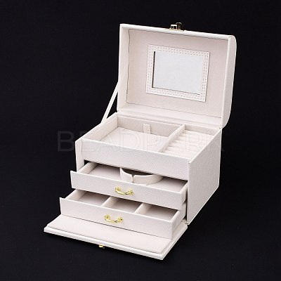 PU Leather Jewelry Organizer Box CON-P012-04A-1
