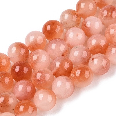 Dyed Natural White Jade Beads Strands G-T138-10mm-210-29-1