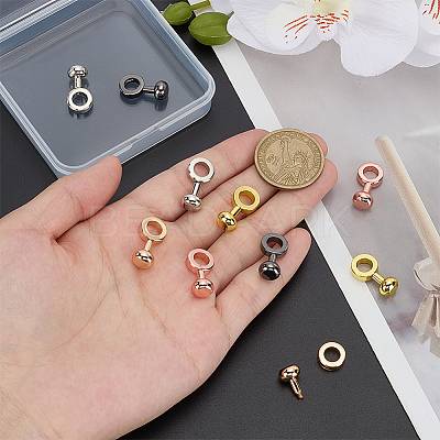 10Pcs 5 Colors Brass Clasps FIND-AR0006-61-1