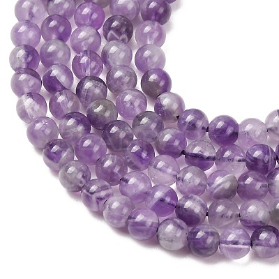 Natural Chevron Amethyst Beads Strands G-K256-51-4mm-1