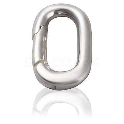 1Pc 925 Sterling Silver Spring Gate Rings STER-BBC0008-50D-1
