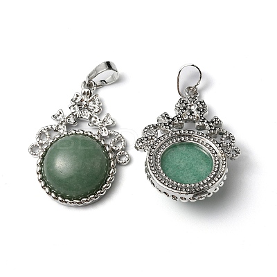 Natural Green Aventurine Pendants G-P498-01P-07-1