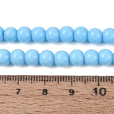 Opaque Solid Color Glass Beads Strands GLAA-T032-P6mm-22-1