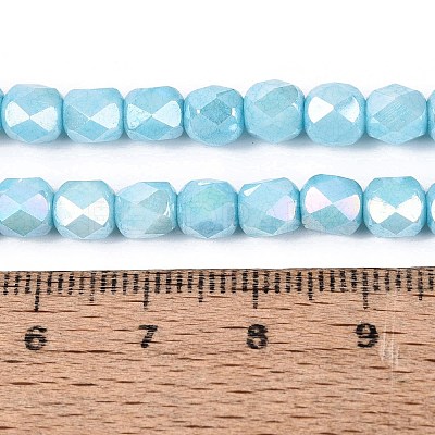 Anti-Tarnish Electroplate Glass Beads Strands GLAA-N057-6mm-09-1