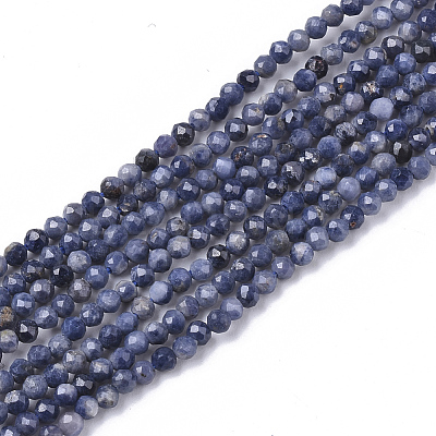 Natural Sapphire Beads Strands G-S361-2mm-009-1