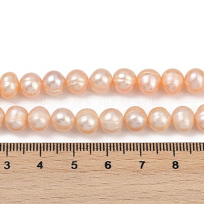 Natural Cultured Freshwater Pearl Beads Strands PEAR-I007-07X-09B-1