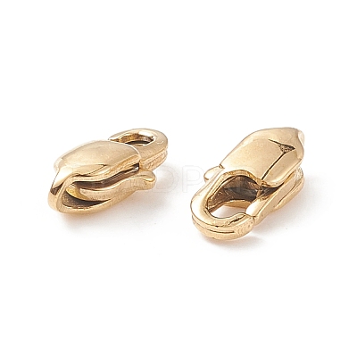 Ion Plating(IP) 304 Stainless Steel Lobster Claw Clasps LS-STAS-F094-05A-G-1