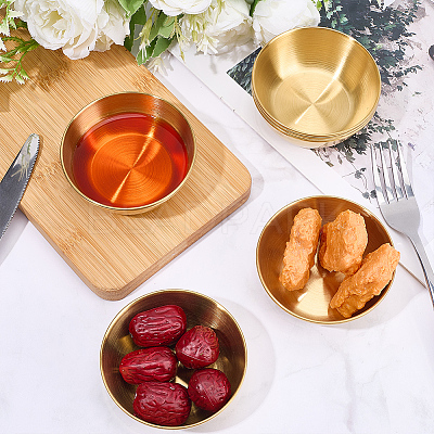 6Pcs Stainless Steel Dipping Bowls AJEW-CP0009-70G-1
