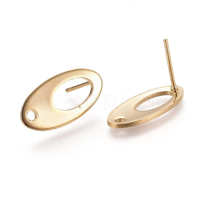 304 Stainless Steel Stud Earring Findings X-STAS-E482-01G-1